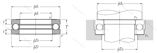 Упорный шариковый подшипник 51318 от производителя  NTN