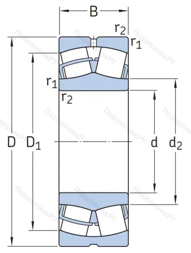 Сферический роликовый подшипник 22215 E от производителя  SKF