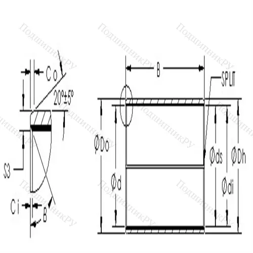 Втулка скольжения AST 850BM 13560 от производителя  AST Втулка скольжения AST 850BM 13560 от производителя  AST
