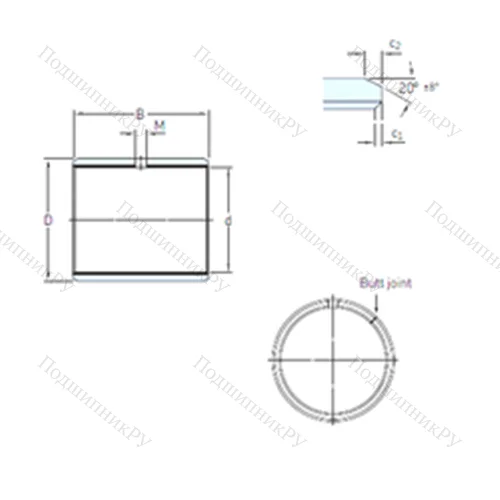 Подшипник скольжения PCM 10511060 E от производителя  SKF Подшипник скольжения PCM 10511060 E от производителя  SKF