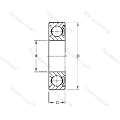 Подшипник шариковый радиальный 301KD