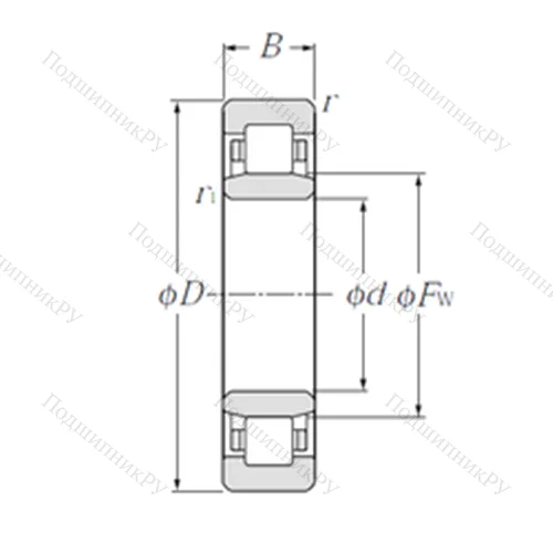 Подшипник роликовый радиальный NU 2326