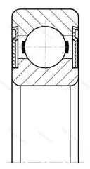 Подшипник  604-2RS (180014) размер 4x12x4