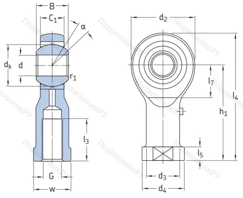Наконечник штока с внутренней резьбой SILKAC 20 M в Ростове-на-Дону