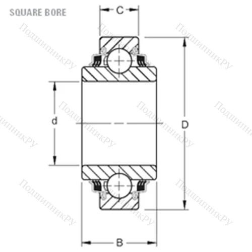 Подшипник шариковый радиальный W 208PP 8 от производителя  TIMKEN