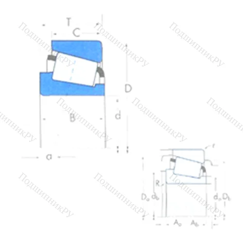 Подшипник роликовый радиально-упорный LM 654649/LM 654610 от производителя  TIMKEN