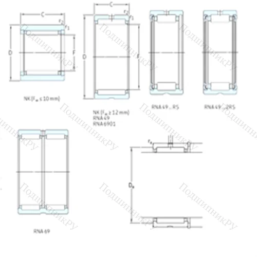Подшипник игольчатый радиальный RNA 4903