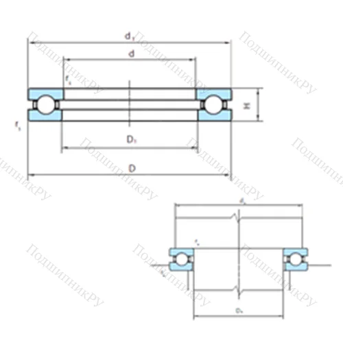 Подшипник шариковый упорный 51180 от производителя  PSL