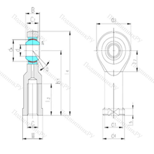 Подшипник скольжения сферический SIJK 14C/B 1 от производителя  LS