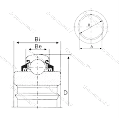 Подшипник шариковый радиальный 205KPPB 2 от производителя  CYSD