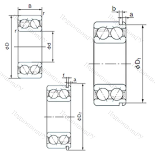 Подшипник шариковый радиально-упорный 5207NR