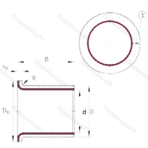 Подшипник скольжения EGF 20115-E 40 от производителя  INA