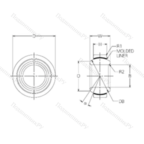 Подшипник скольжения сферический BM 10 от производителя  NMB