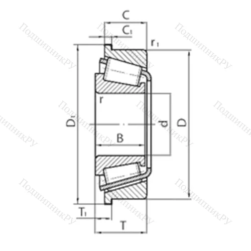 Подшипник роликовый радиально-упорный NP 113979/NP 693852 от производителя  TIMKEN