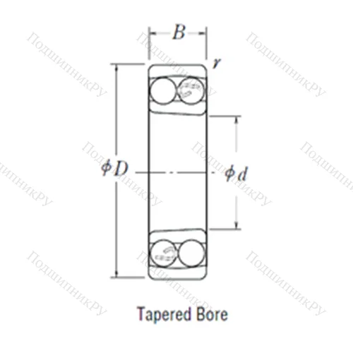 Подшипник шариковый радиальный самоцентрирующийся 1316 K