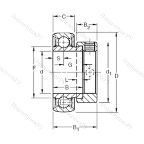 Подшипник шариковый радиальный RAL 008NPPB от производителя  TIMKEN