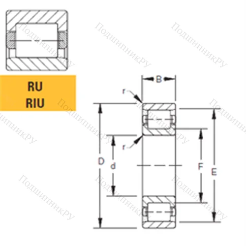 Подшипник роликовый радиальный 220RU 03