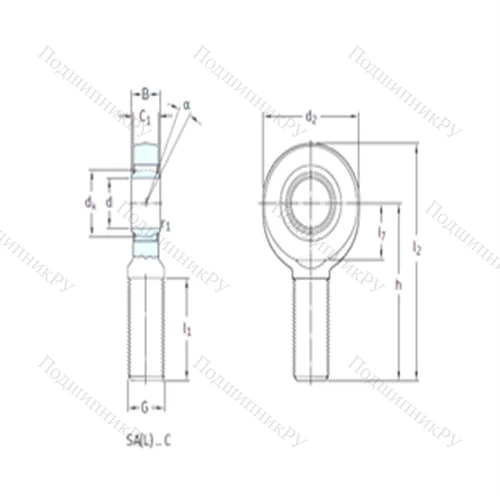 Подшипник скольжения сферический SA 30C от производителя  SKF