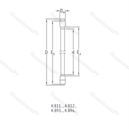 Подшипник роликовый упорный K 81122TN от производителя  SKF