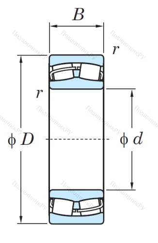 Сферический роликовый подшипник 21319 RH/RHR W 33 от производителя  KOYO