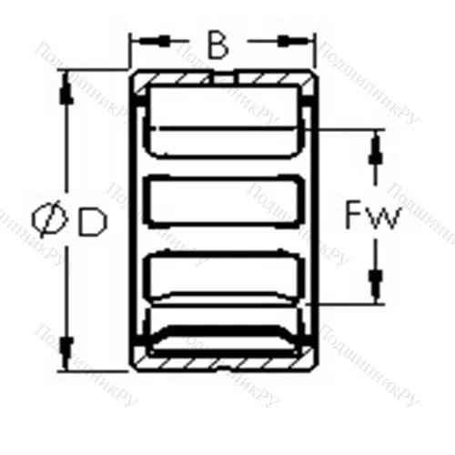 Подшипники игольчатые, прецизионные, метрическая серия NKS 60 от производителя  AST