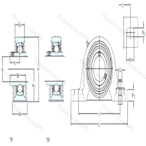 Подшипниковый узел шариковый радиальный SYH 1.15/16 WF от производителя  SKF