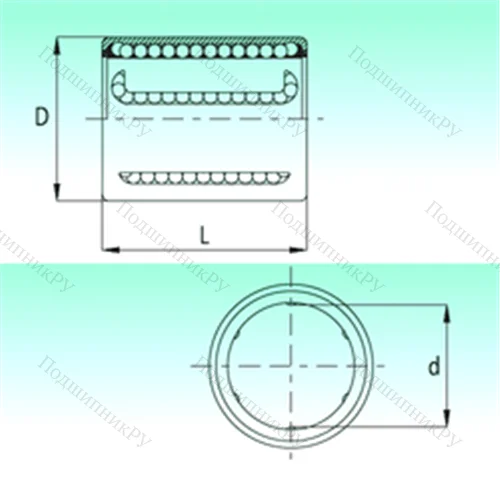 Подшипник шариковый линейный KH 1228-PP от производителя  NBS