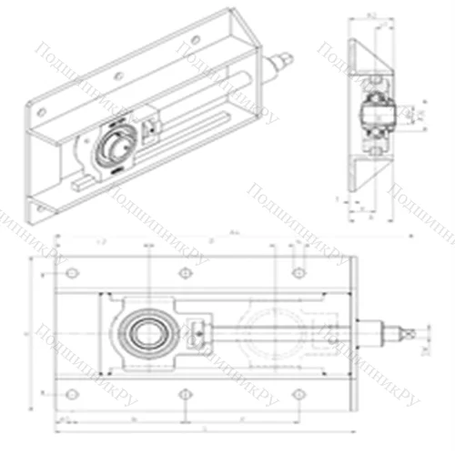 Подшипниковый узел шариковый радиальный UKT 205H+WB от производителя  SNR