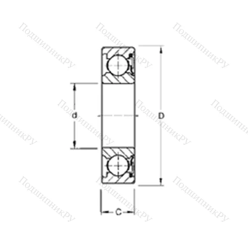 Подшипник шариковый радиальный 303P