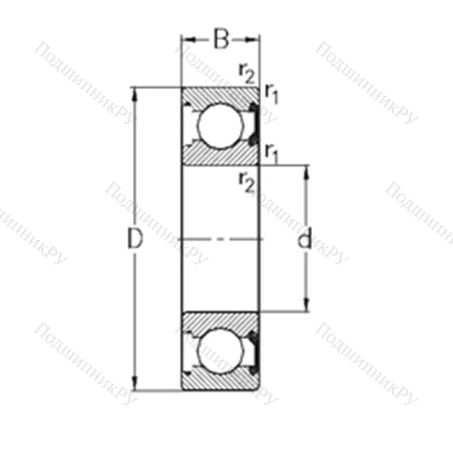 Подшипник шариковый радиальный 61903-2RSR от производителя  NKE