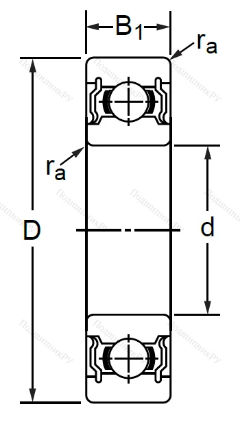 Дюймовый шариковый подшипник RLS 4 2RS (LJ 1/2-2RS) в Ростове-на-Дону