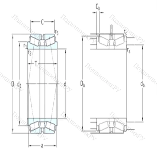 Подшипник роликовый радиально-упорный спаренный 32038T 146X/DBC 220 от производителя  SKF