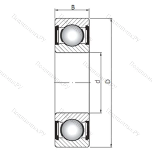 Подшипник шариковый радиальный 6318 ZZ от производителя  CX