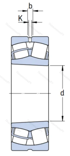 Сферический роликовый подшипник с конической посадкой на вал 22210 EK от производителя  SKF