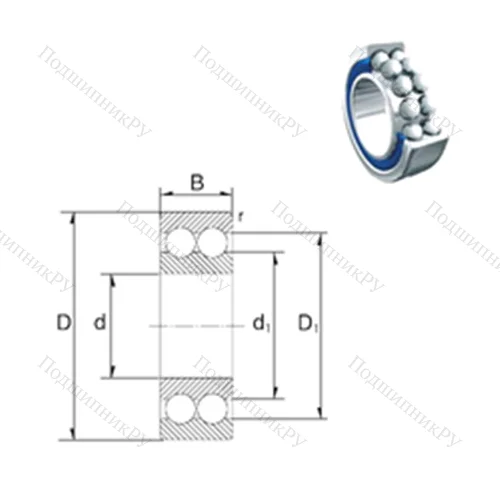 Подшипник шариковый радиально-упорный 3803-2RS от производителя  ZEN