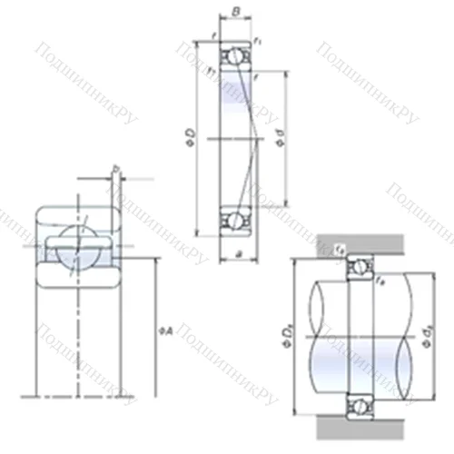 Подшипник шариковый радиально-упорный 55BER 19X