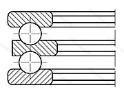 Подшипник  52206 (38206) размер 25/30x52x29 от производителя  SKF