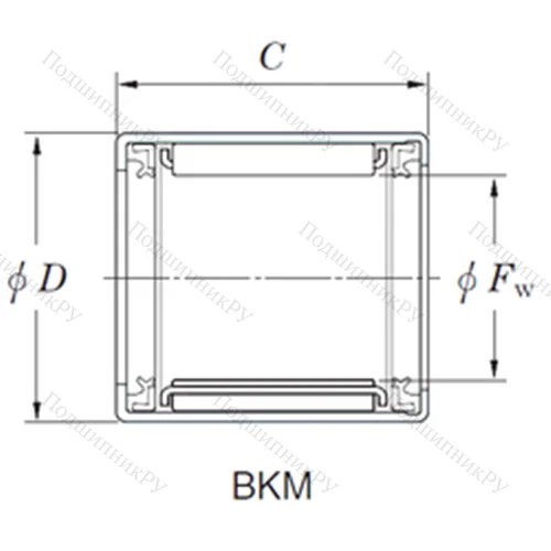 Подшипник игольчатый радиальный BKM 172514UH-1 от производителя  KOYO