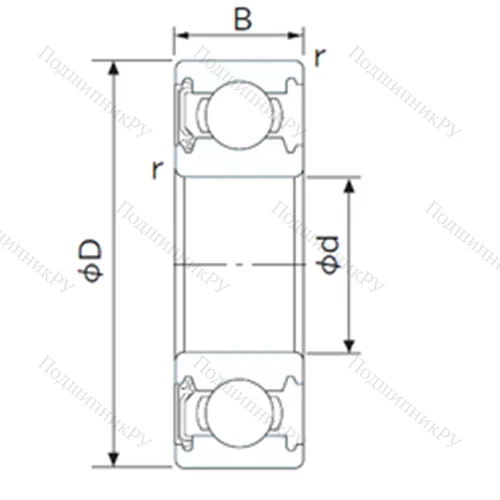 Подшипник шариковый радиальный 6004NSE