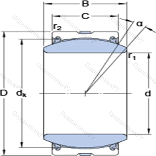 Радиальные сферические подшипники скольжения с контактными поверхностями сталь/сталь, требующие техобслуживания GEZ 600 TXA-2LS от производителя  SKF