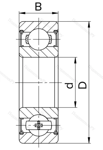 Шариковый однорядный подшипник 6-80105 С17 в Ростове-на-Дону