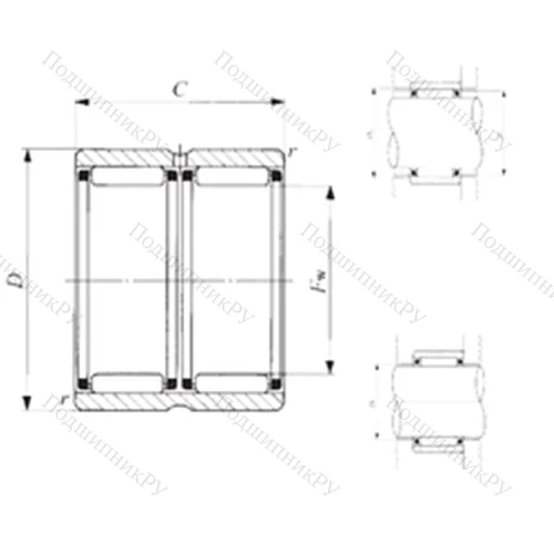 Подшипник игольчатый радиальный RNAFW 162420