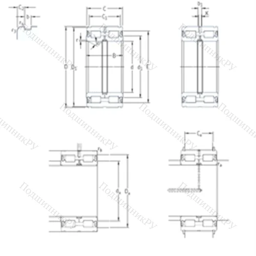 Подшипник роликовый радиальный NNF 5008ADB-2LSV от производителя  SKF