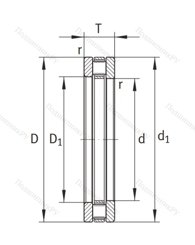 Упорный роликовый подшипник 81113 TV от производителя  INA
