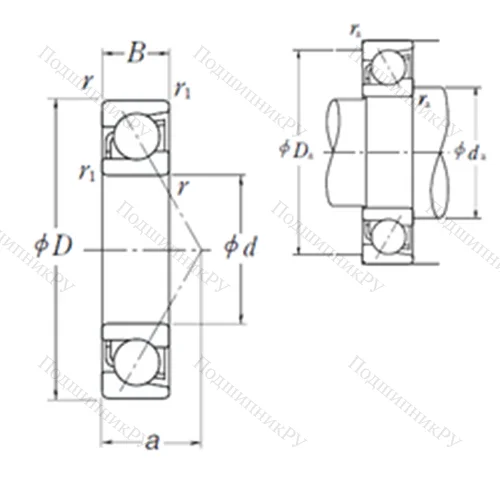 Подшипник шариковый радиально-упорный 7903 C