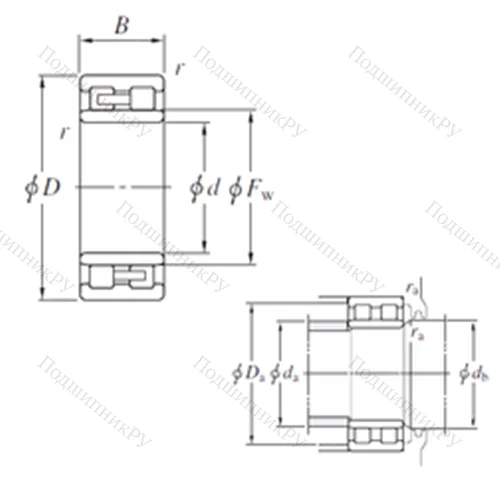 Подшипник роликовый радиальный NNU 4068