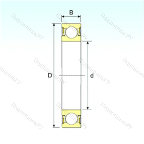 Подшипник шариковый радиальный 61907-2RZ от производителя  ISB