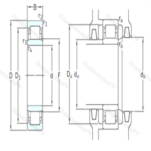 Подшипник роликовый радиальный NU 1012M/HC 5C 3 от производителя  SKF