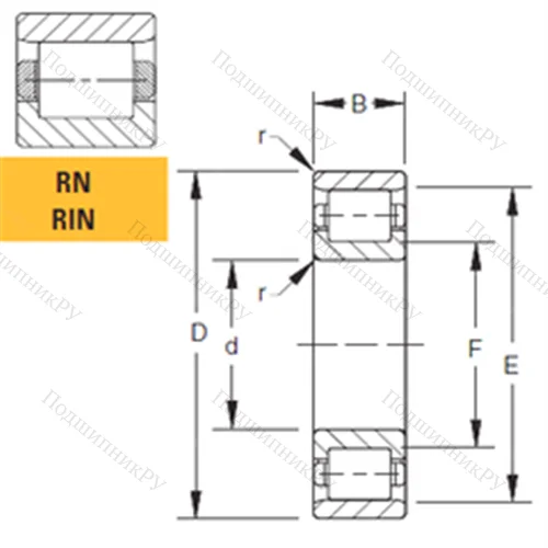 Подшипник роликовый радиальный 230RN 03