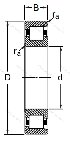 Цилиндрический роликовый подшипник 12312 Л (NF 312 M) в Ростове-на-Дону